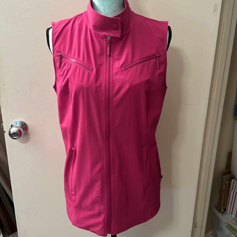 Zynergy by Chico’s Pink Zip up Lightweight Vest